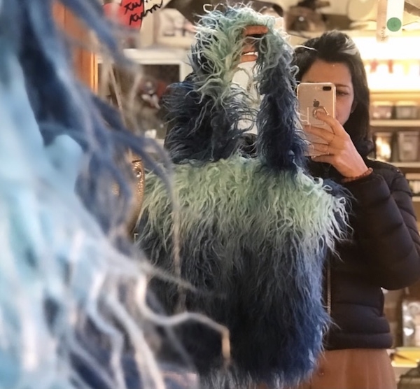 Shopper Mongolian in eco pelliccia